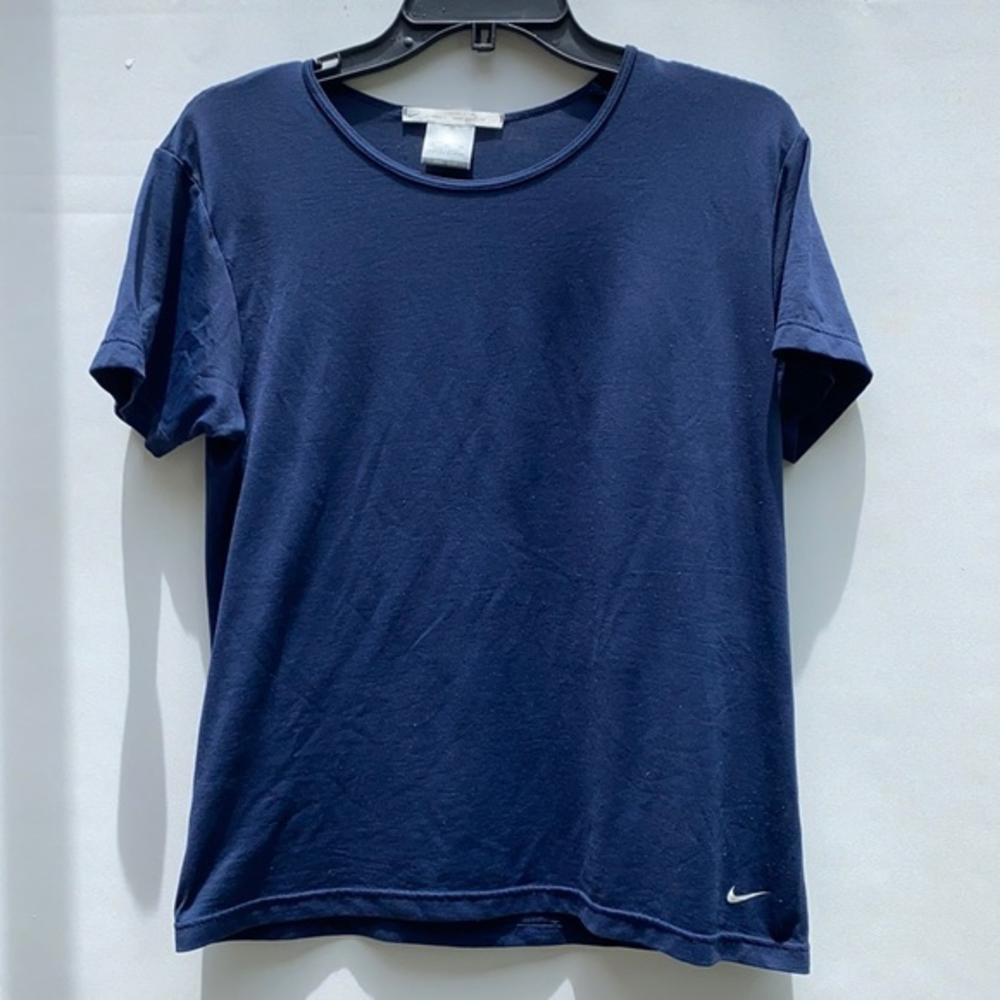 Nike Dri-FIT Seamless Sans Couture Navy Blue Athletic Tee M/L
